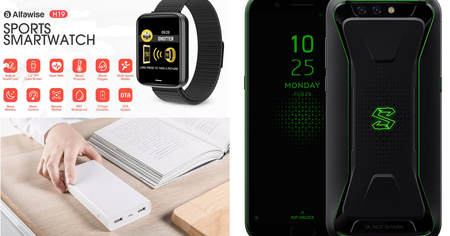 Ventes Flash : Xiaomi Black Shark en vente flash,montre sport connectée Alfawise H19 et batterie externe Xiaomi Power Bank 2