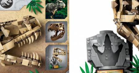 Avec ce LEGO Jurassic World, recréez un fossile de crâne de T-Rex réaliste