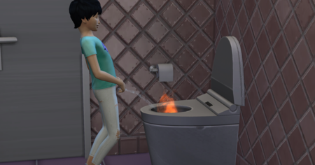 Les Sims 4 : avec la dernière mise à jour, les Sims urinent tout simplement du feu !