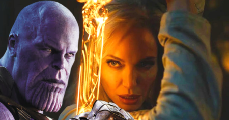 Les Eternels : un lien surprenant relie Thanos et Théna (Angelina Jolie)