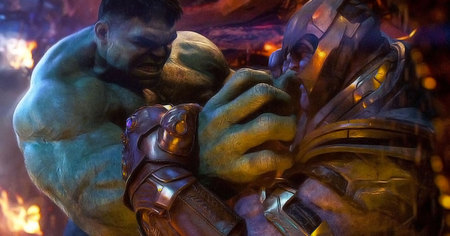 Avengers Endgame : 3 nouveaux concepts art avec un combat Hulk VS Thanos dévoilés à la D23