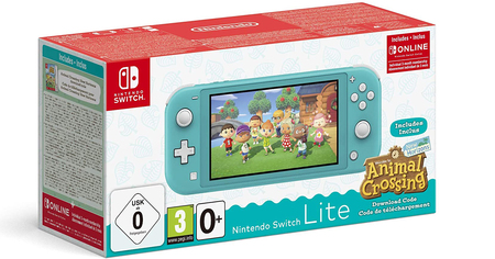 Super prix pour le pack Nintendo Switch Lite Turquoise + Animal Crossing : New Horizons et 3 mois d’abonnement Nintendo Switch Online