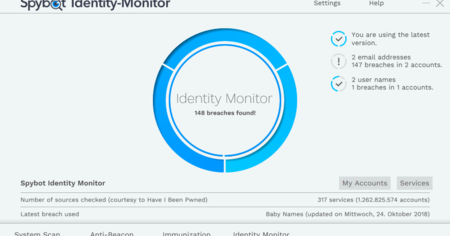 Spybot Identity Monitor vous dit si vos données personnelles sont entre les mains des cybercriminels