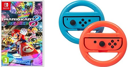 Bon plan à ne pas rater sur le Pack Mario Kart 8 Deluxe jeu Switch + 2 volants Konix Switch