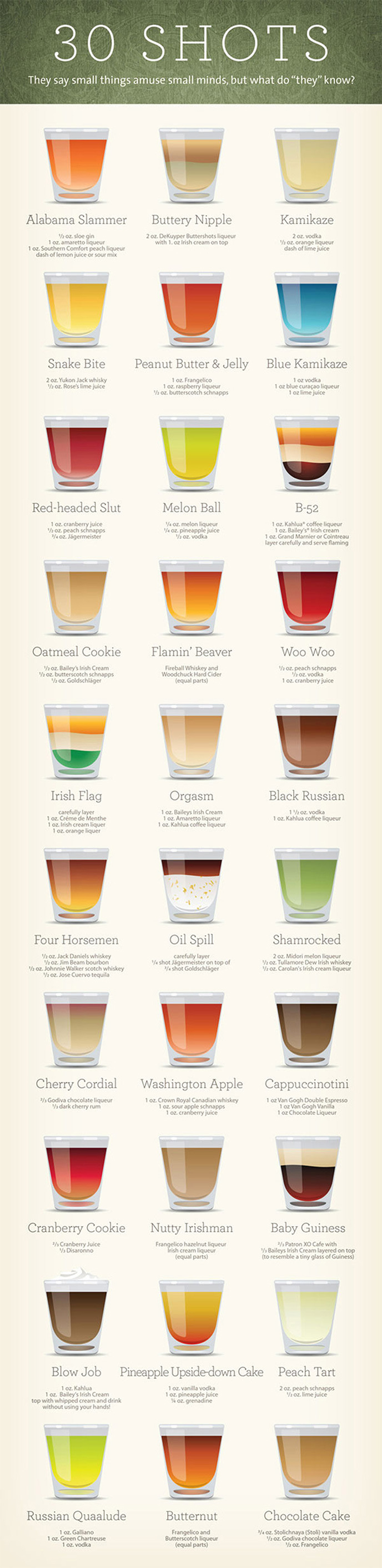 30 recettes de shots