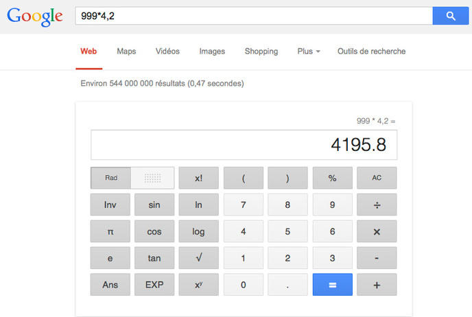 Google Calculatrice