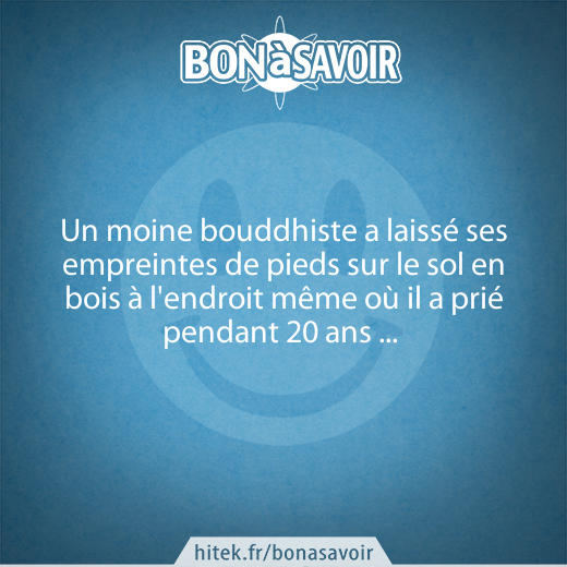 Un moine bouddhiste laisse ses empreintes sur le sol au bout de 20 ans de prières...