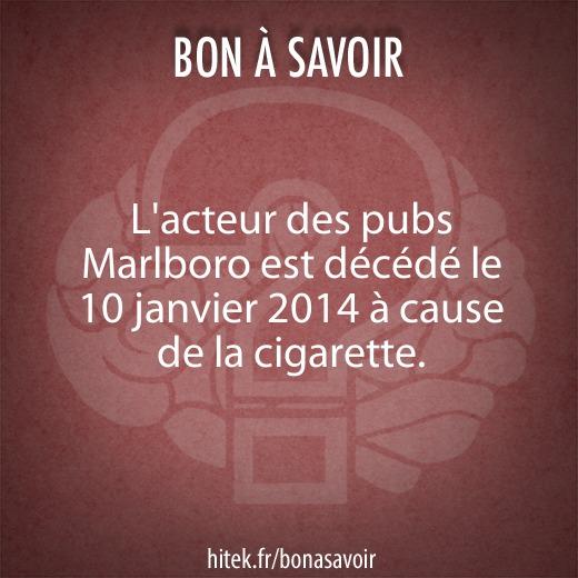 L'acteur des pubs Marlboro est mort à cause de la cigarette