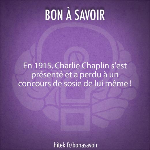 En 1915, Charlie Chaplin a perdu à un concours de sosie de lui même