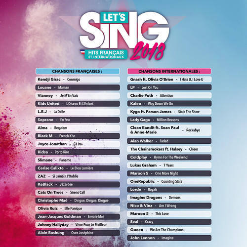 Let’s Sing 2018 : Hits Français et Internationaux
