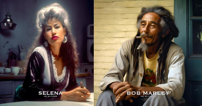 Selena et Bob Marley