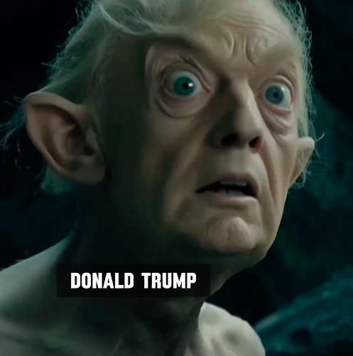 Donald Trump en Gollum 