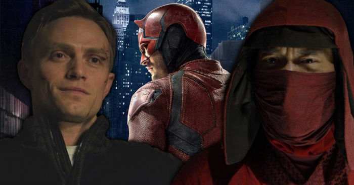 Wilson Bethel alias Bullseyes, Charlie Cox en Daredevil et un ninja, membre de la Main