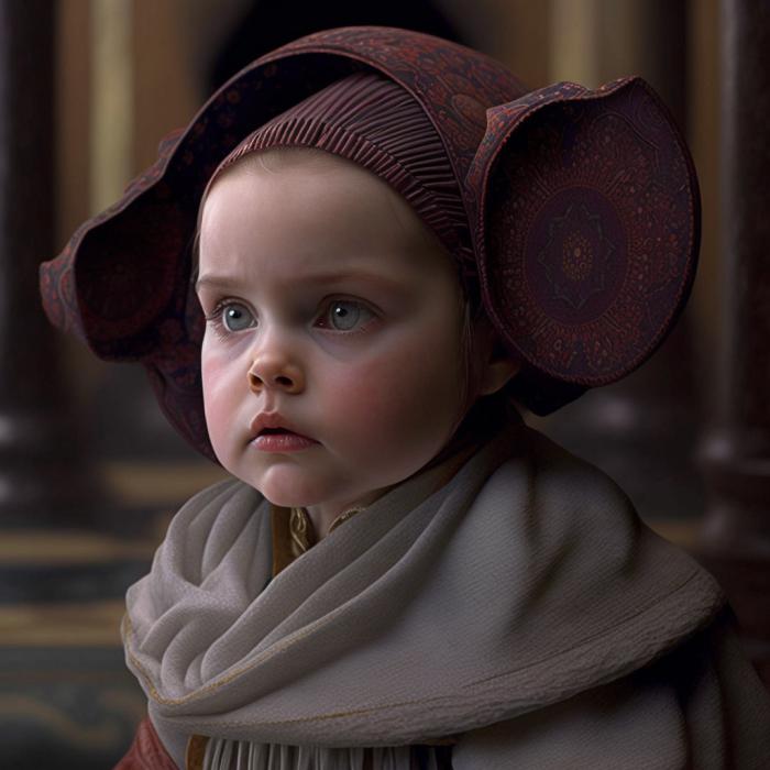Padmé Amidala de Star Wars recréée en version bébé par une IA.