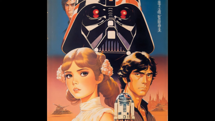 Star Wars imaginé comme un anime des années 80