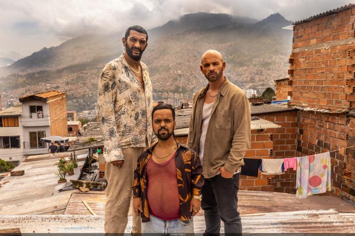 Ramzy Bedia, Franck Gastambide et Anouar Toubali dans Medellín