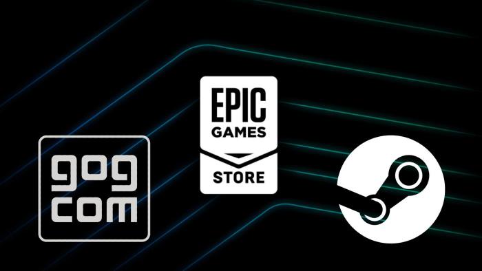 Epic Games Store Steam et GOG