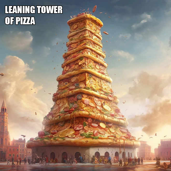 Leaning Tower of Pizza (Tour de Pise)