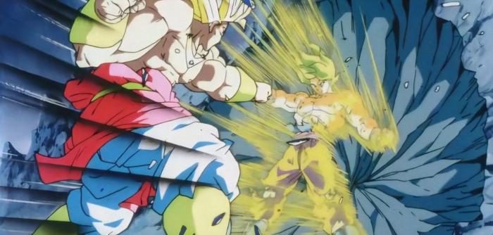 Goku green hair vs Broly