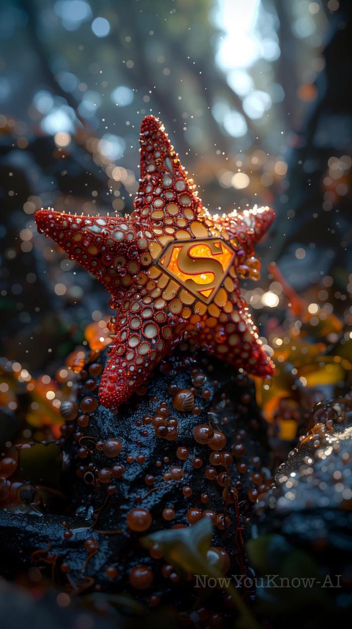 Une étoile de mer en Superman