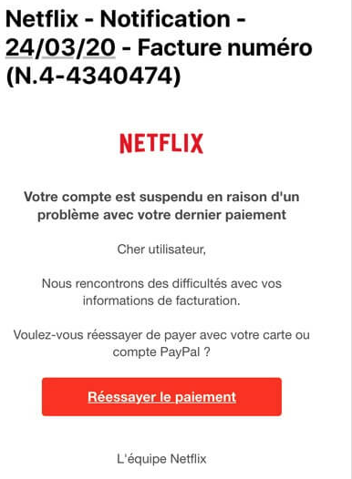 Acheter carte Netflix en ligne, Email direct