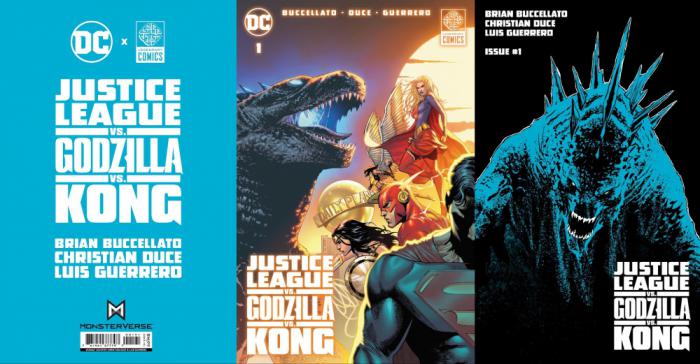 Couverture pliante de Justice League vs Godzilla vs Kong #1