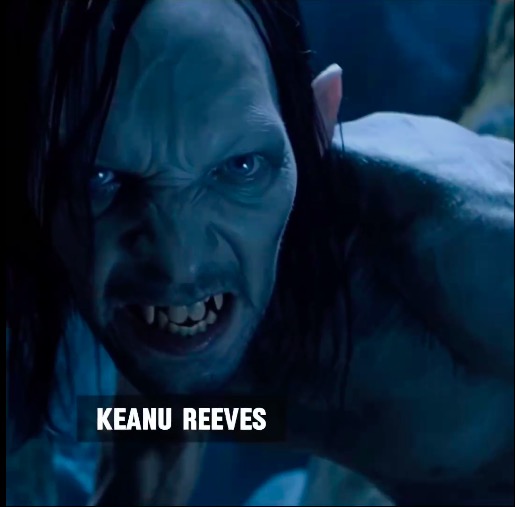 Keanu Reeves en Gollum 