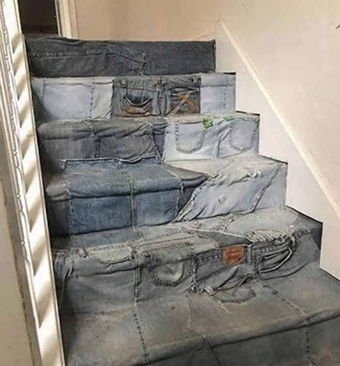 escalier en jean
