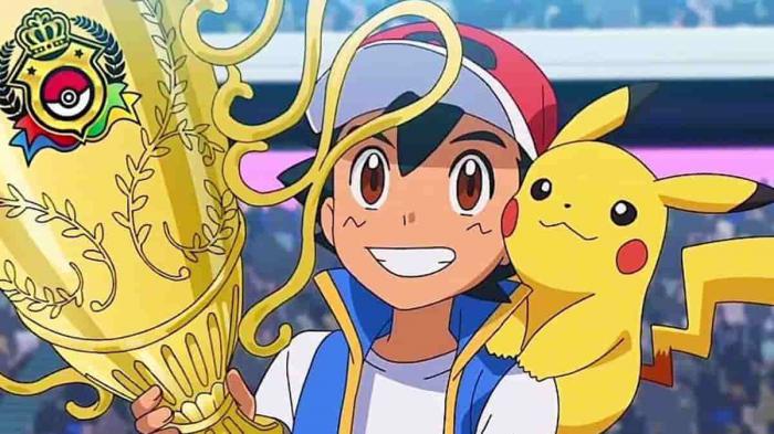 Sacha vainqueur de la ligue pokemon