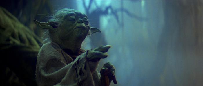 Yoda utilise la Force sur Dagobah