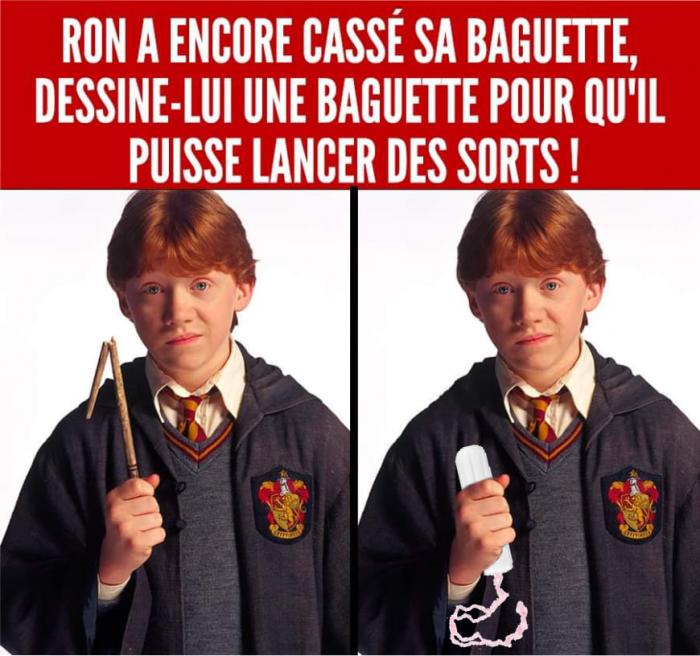 Ron Weasley avec un tampon