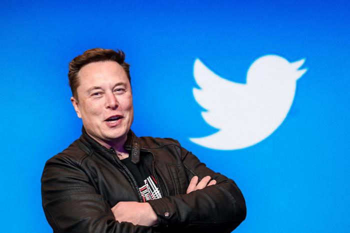 Elon Musk et le logo de Twitter