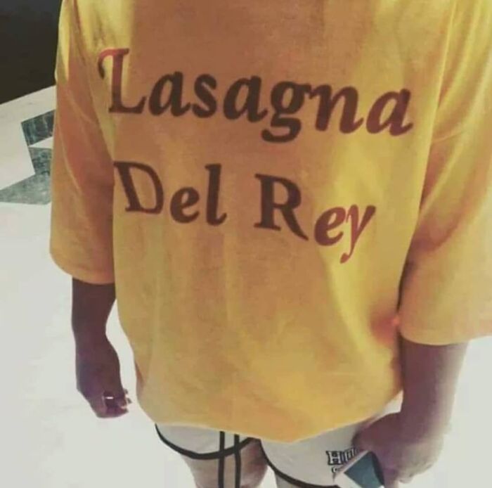 un tshirt lasagne