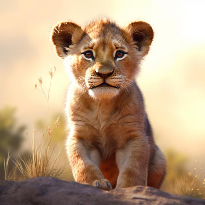 Simba du Roi Lion recréé en version réaliste par une IA.