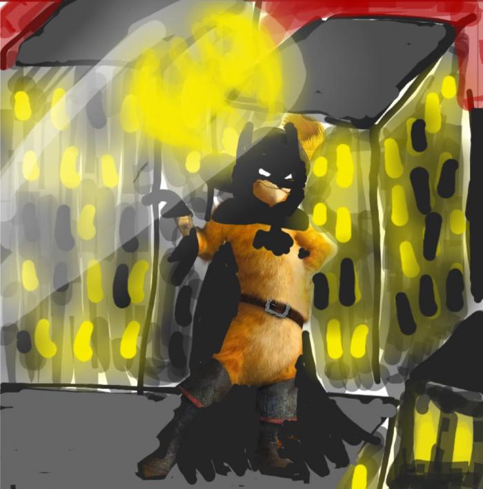 Le Chat Potté déguisé en Batman