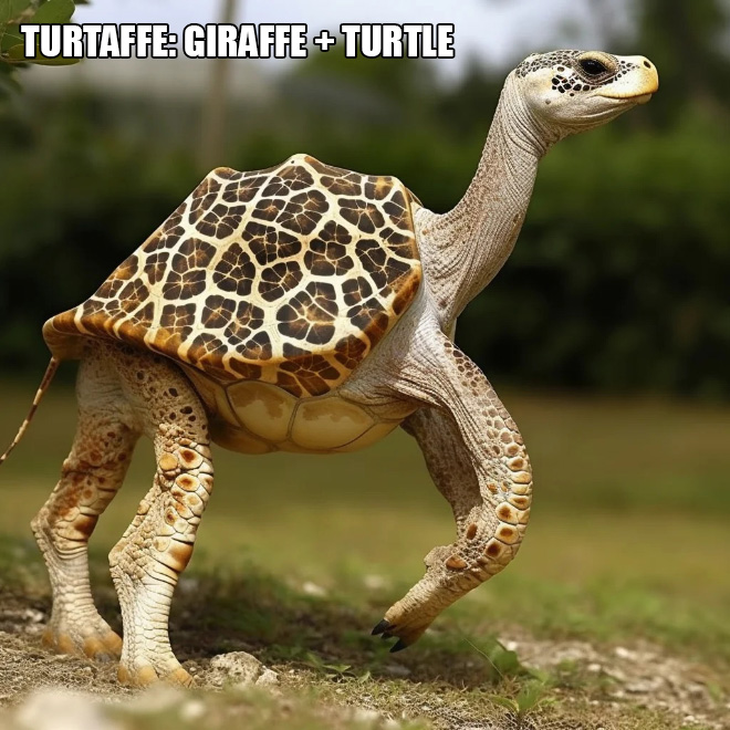 giraffe et tortue