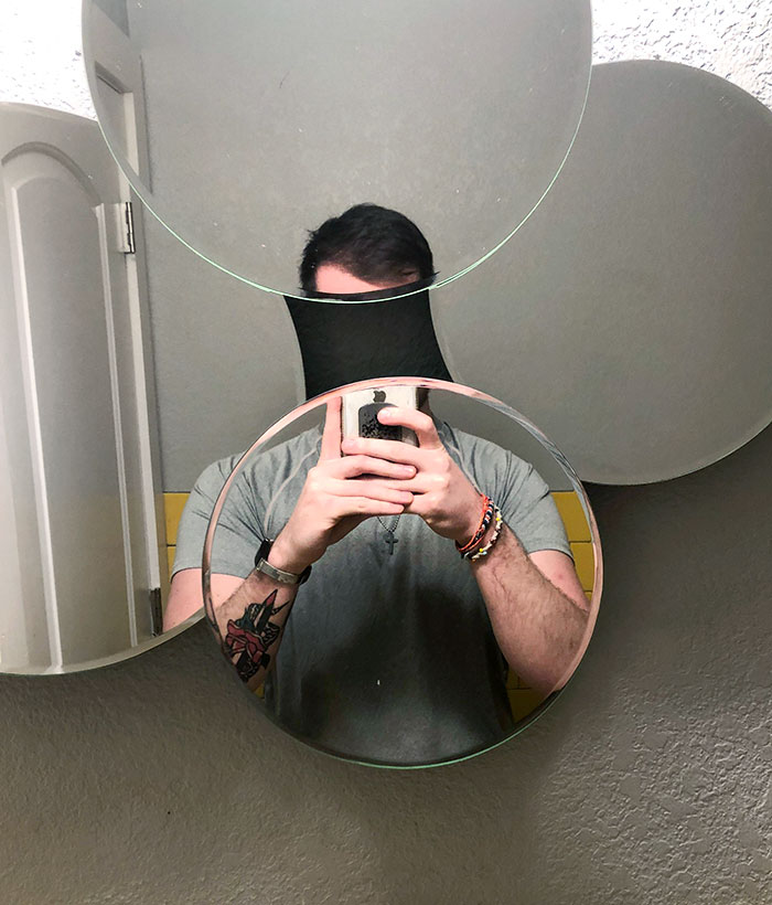 un miroir en rond