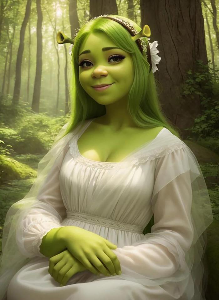 la joconde version fiancée de Shrek