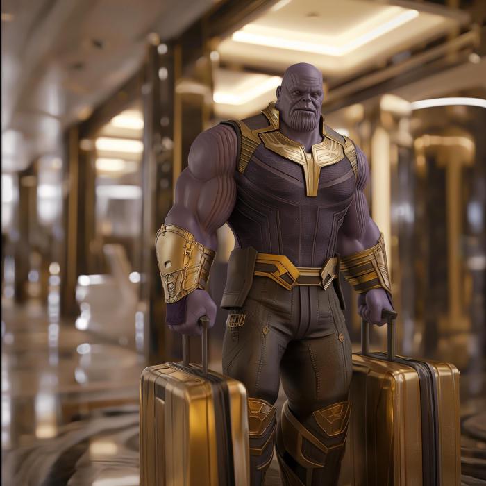 Thanos prêt à partir en vacances