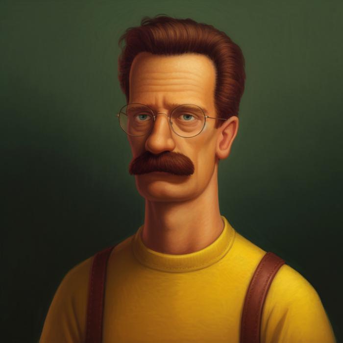 Ned Flanders recréé en version réaliste par une IA.