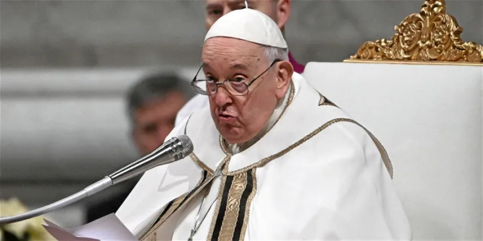 Le pape François lors de la messe de Noël