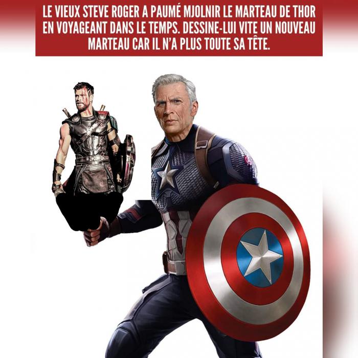 Captain America qui tient Thor