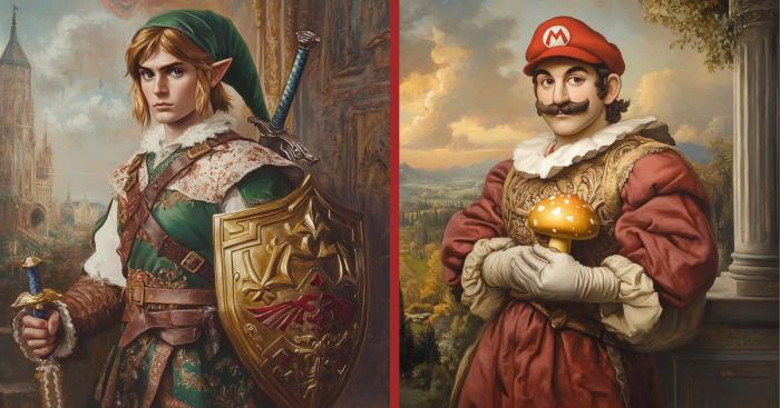 13 personnages de jeux vidéo dans des tableaux de la Renaissance