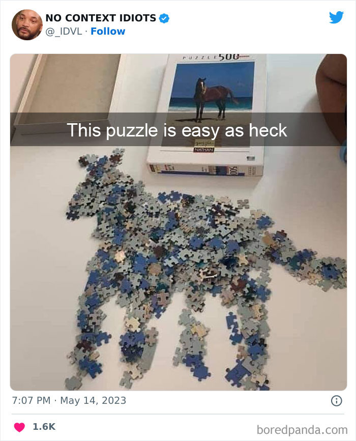 un puzzle cheval