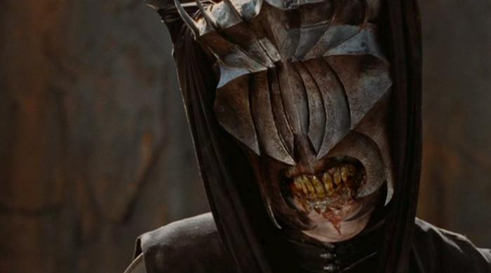 mouth of sauron smiling lotr movie