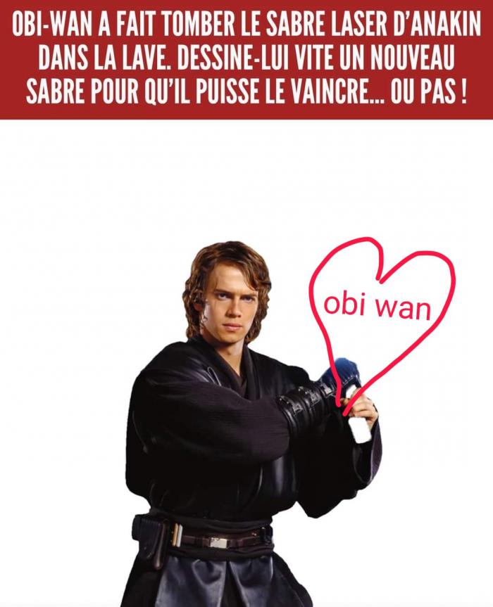 Anakin Skywalker avec un coeur