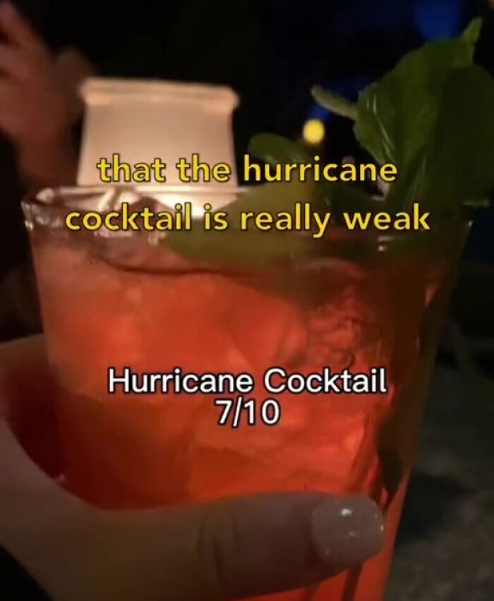 un cocktail ouragan