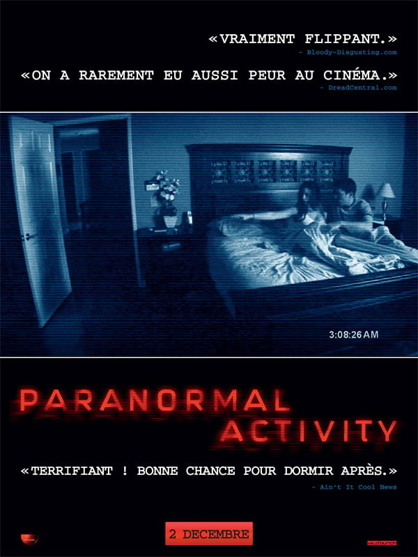 Paranormal Activity est sorti en 2007.