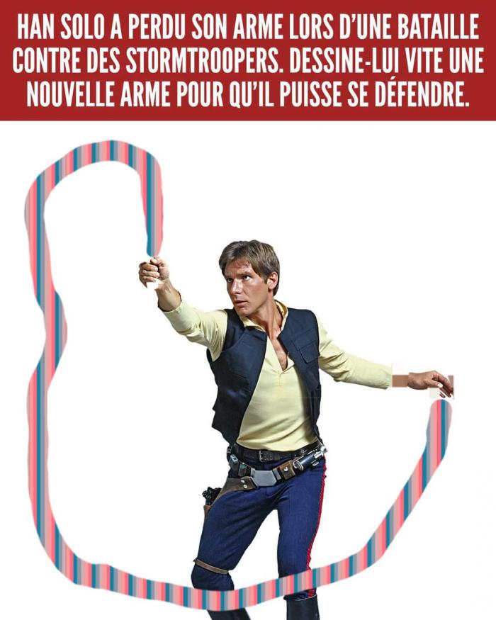 Han Solo qui fait de la corde à sauter