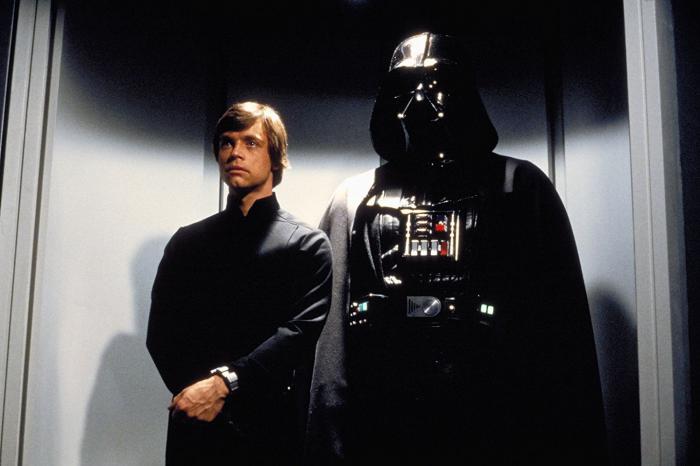 Luke Skywalker et son père Dark Vador